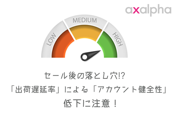 セール後の落とし穴！？「出荷遅延率」による「アカウント健全性」の