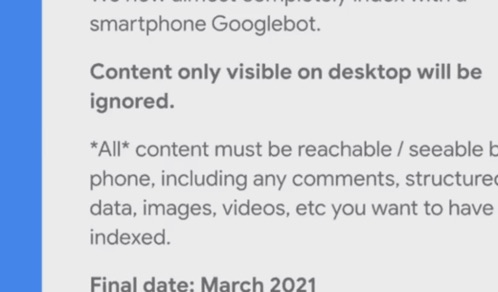 2021年3月以降デスクトップ版でしか表示できないコンテンツは無視