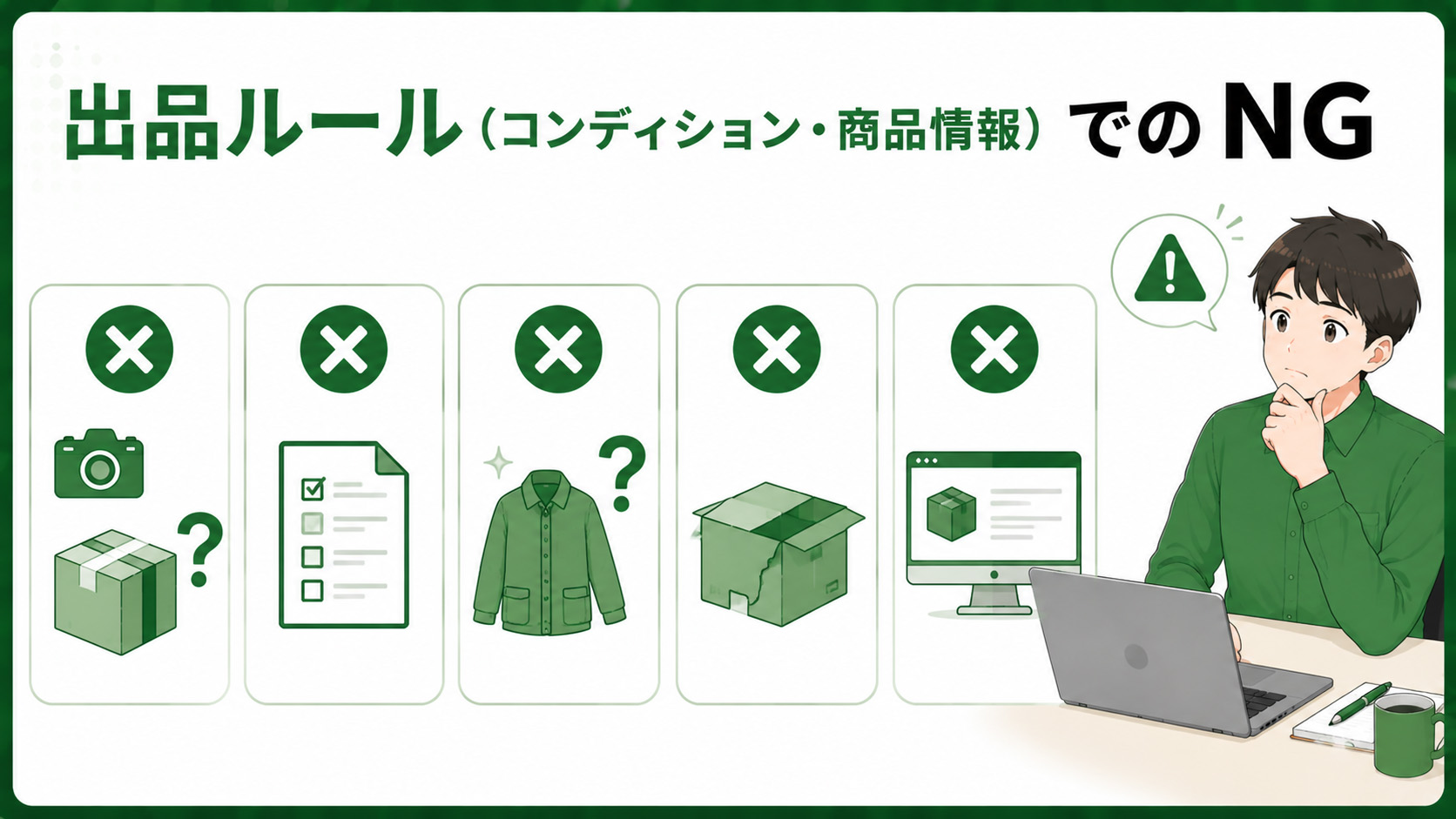 第5章 出品ルール(コンディション・商品情報)でのNG