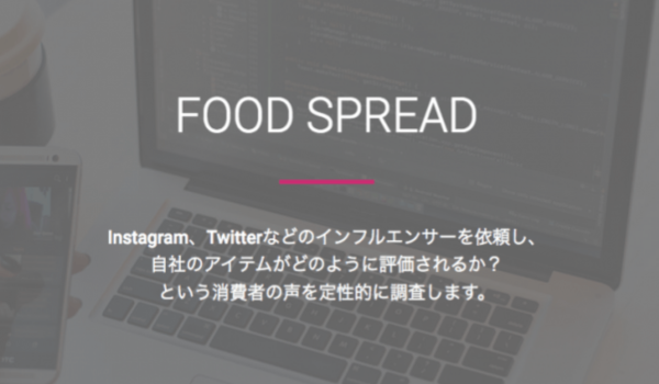 中小食品メーカー必見！インフルエンサーを活用した市場調査サービスFood Spread