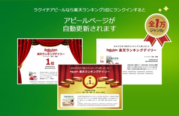 楽天ランキングで1位になった商品を チェック不要でアピール 自動化サービス ラクイチアピール 提供開始 Ecのミカタ 楽天ランキングで1位になった商品を チェック不要でアピール 自動化サービス ラクイチアピール 提供開始 Ecのミカタ