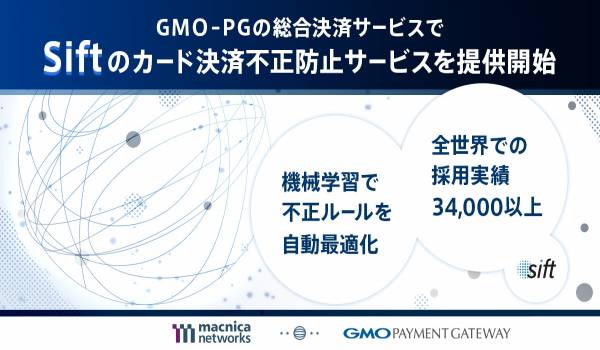 年間273億円のカード不正利用に対抗！実績あるカード決済不正防止ソリューション『Sift』をGMO-PGが提供開始
