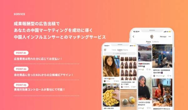 対中国ライブコマースを支援する『KOLIVE（コライブ）』の提供開始　自社商材に合ったインフルエンサー選定に威力