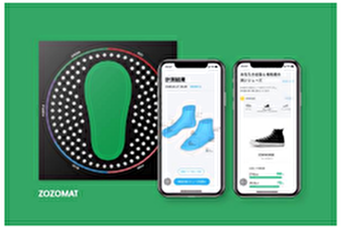 スマホで足の3Dサイズを計測できる「ZOZOMAT」
