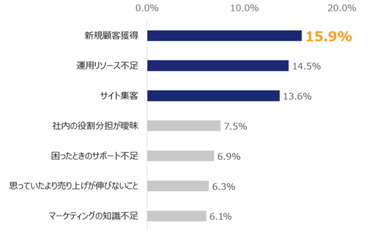 Q3.あなたがECサイト運用について最も課題に感じていることをお答えください（単数回答）【n=743】