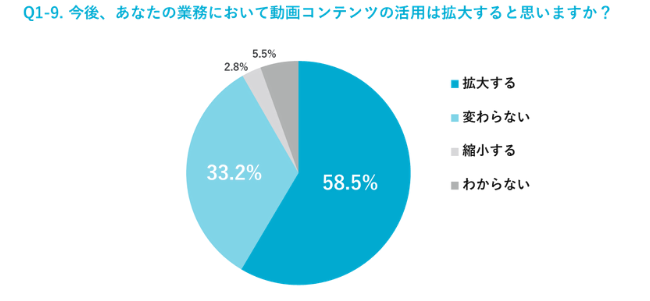 動画の需要は拡大と予想