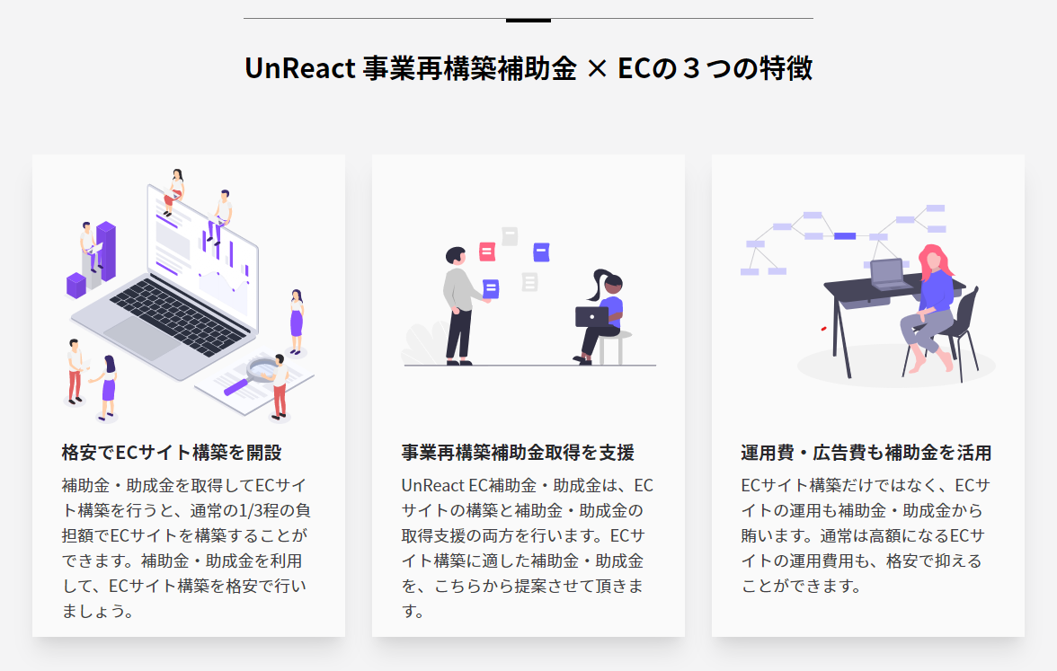 3分の1のコストでECサイト構築が可能に