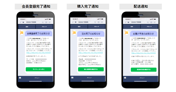 システム開発なしでLINE通知メッセージが利用可能