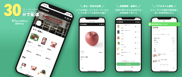 注文から最短30分で配達
