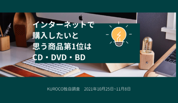 ネットで購入したい商品の第1位は「CD・DVD・BD」【KUROCO調査】