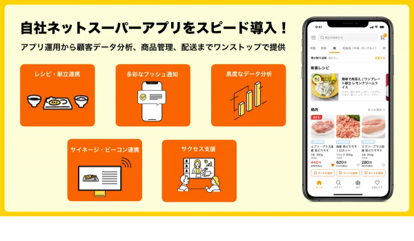 初期費用0、最短2ヶ月開発のネットスーパーアプリをリリース　エブリー×ベクトルワン×ココネットの業務提携で実現