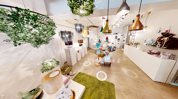 出展企業のショールームや店舗を3D化