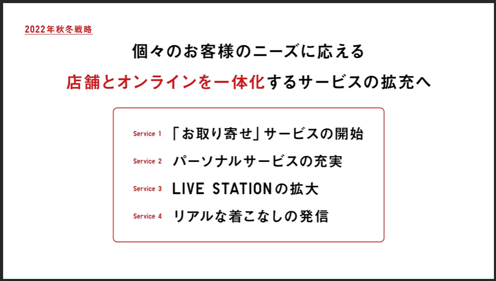 実店舗とオンラインの一体化するサービスの拡充へ