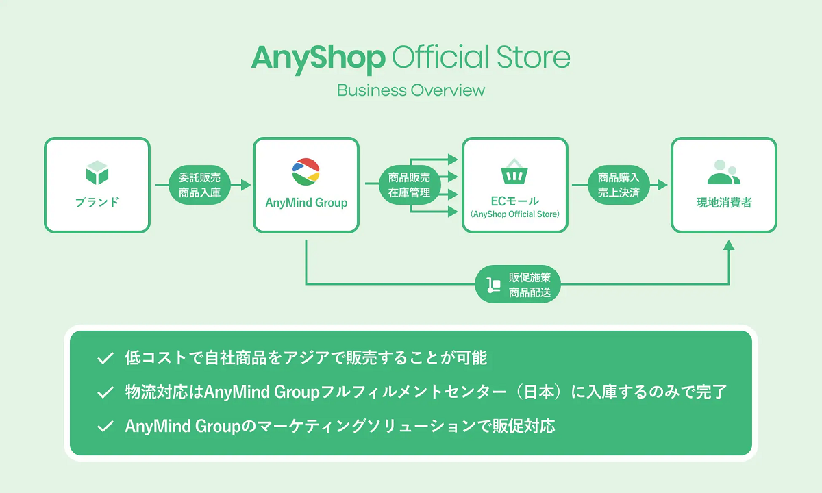 「AnyShop Official Store」の概要