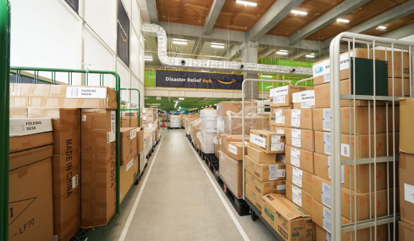 Amazon、国内2拠点目の災害支援物資拠点「Disaster Relief Hub」を開設