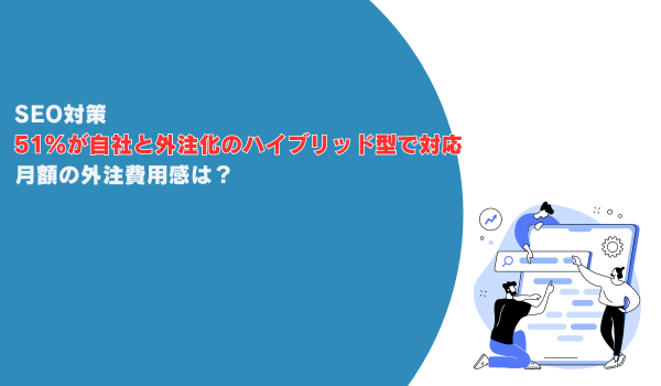 SEO対策、51％が自社と外注化のハイブリッド型で対応　月額の外注費用感は？