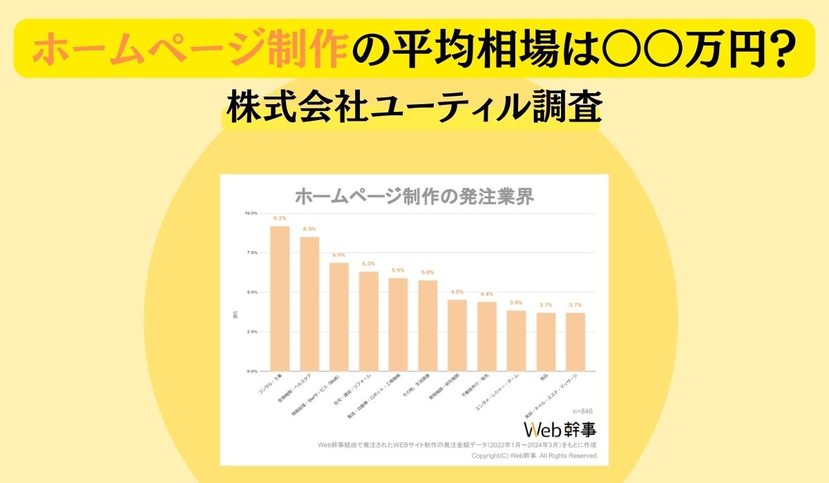 【Web幹事】ホームページ制作の平均費用相場を大調査！みんないくらでHPを作ってる？