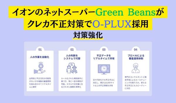 イオンのネットスーパーGreen Beansがクレカ不正対策でO-PLUX採用　対策強化