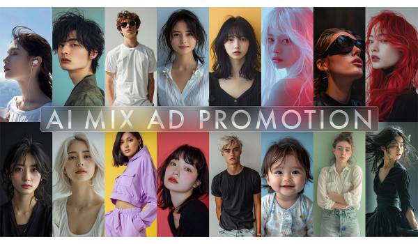 AIモデルとリアルな商品の物撮りを組み合わせた広告・プロモーション画像を制作するタレント広告DXサービス「AI MIX AD PROMOTION」を提供開始します