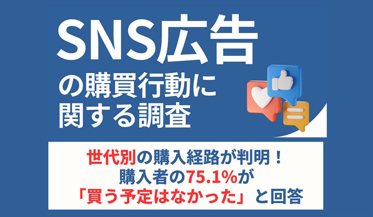 【SNS広告の購買行動調査】世代別の購入経路が判明！購入者の75.1%が「買う予定はなかった」と回答