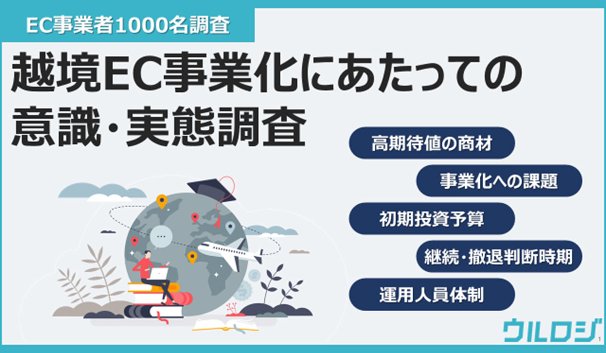 【越境EC事業化にあたっての意識・実態調査を公開】EC事業者1000名が回答した越境ECの初期予算や実施期間の最適解とは？