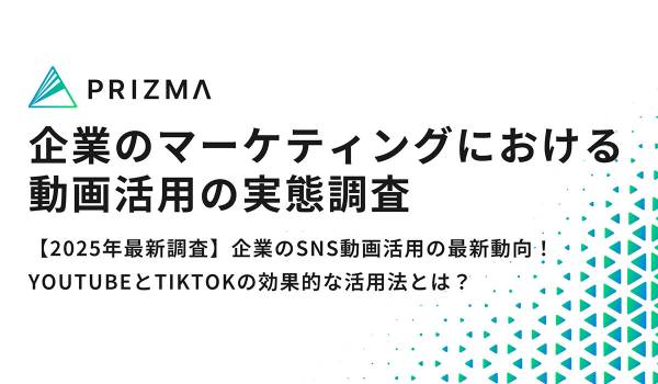 企業のマーケティングにおける動画活用の実態は？　PRIZMA調査