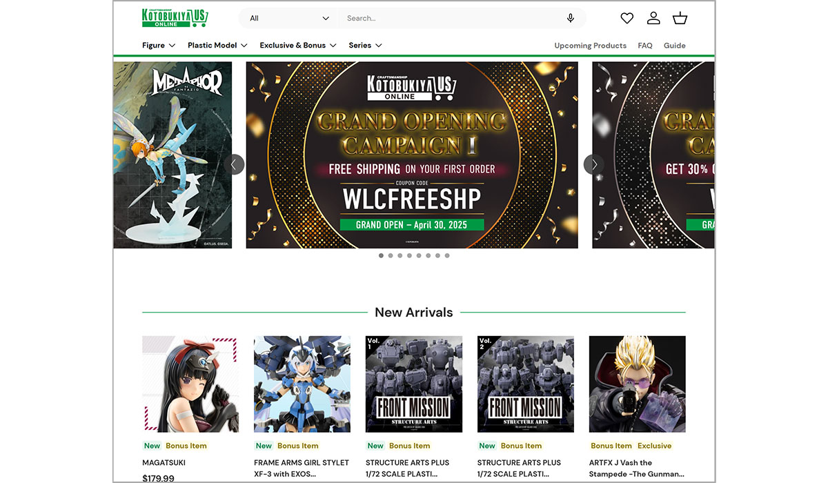 イーライフ、フィギュア・プラモデルのコトブキヤの北米向け公式自社ECサイト開発を支援 – 『KOTOBUKIYA US ONLINE』がグランドオープン、日本コンテンツIP・北米ファンへ直販を開始