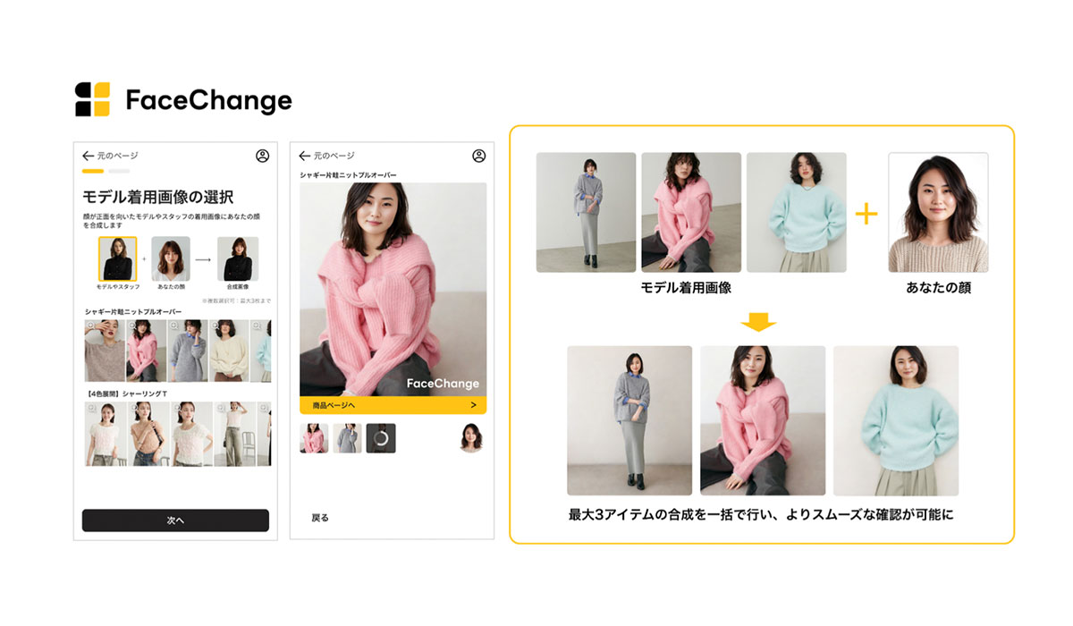 顔合成AI「FaceChange」に新機能 複数アイテムの顔合成が一括で可能に