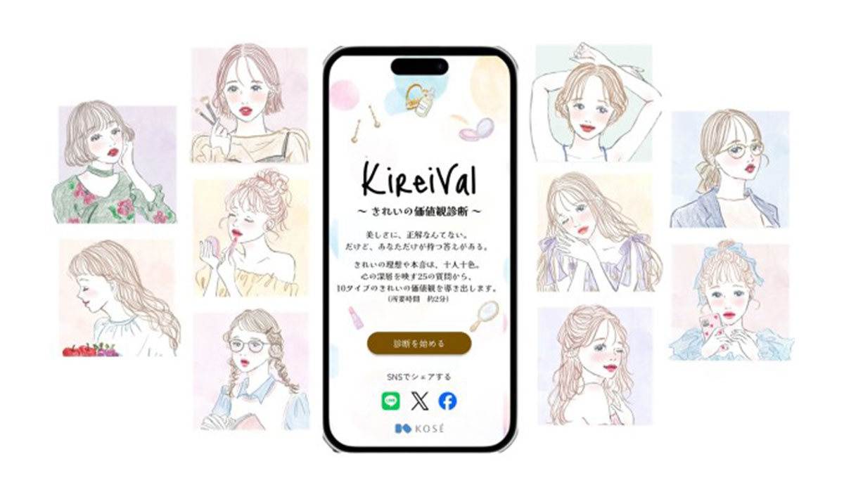 きれいの価値観をタイプ診断するWebサービス「KireiVal（キレイバル）」を開発
