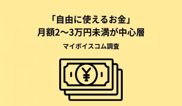 「自由に使えるお金」月額2～3万円未満が中心層　マイボイスコム調査
