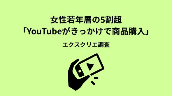 YouTubeがきっかけで商品を購入した経験のある人は43.3%、女性若年層では5割超（エクスクリエ調べ）