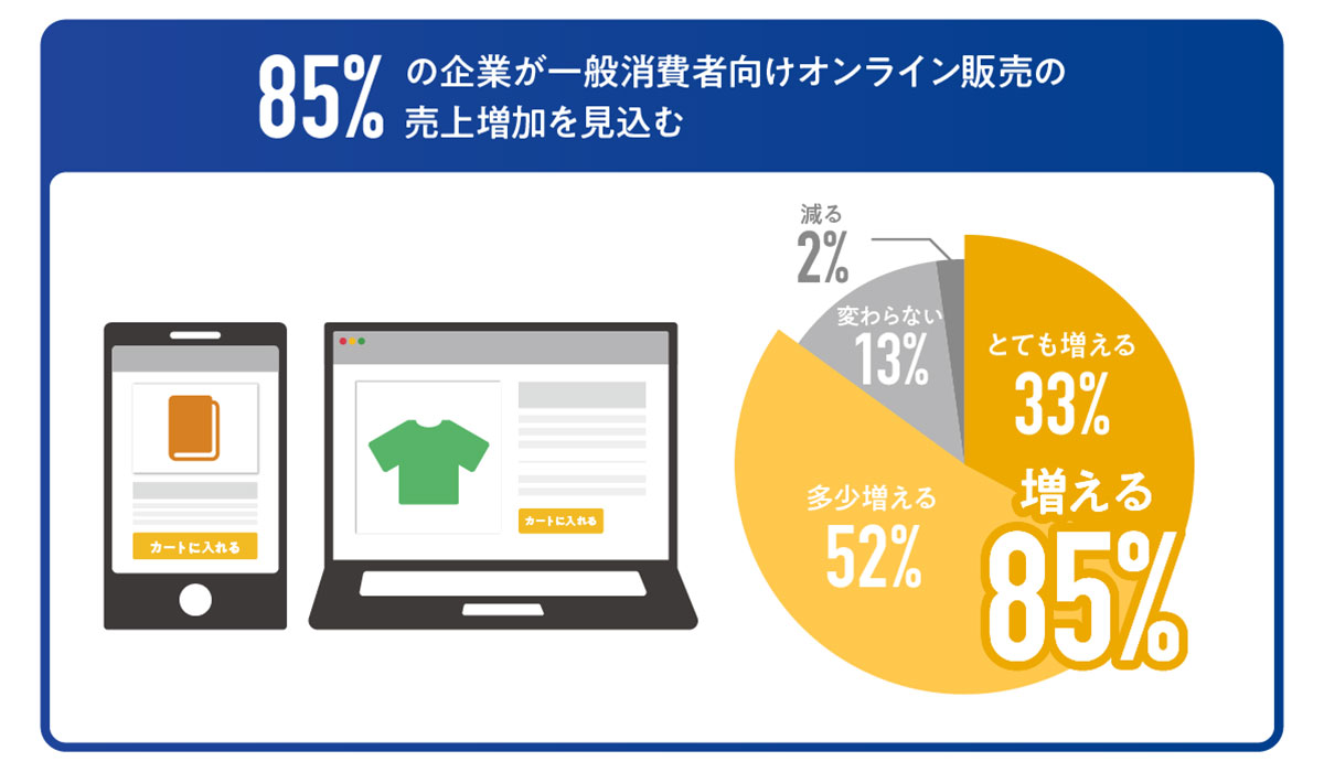 8割以上の事業者「EC販売の売上増加を見込む」と回答 Visa調査｜ECのミカタ