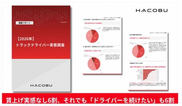 賃上げ実感なし6割、それでも「ドライバーを続けたい」も6割。Hacobu、【2026年】トラックドライバー実態調査を実施