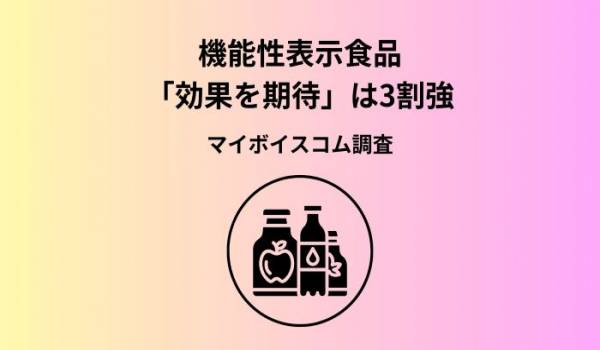 【機能性表示食品に関する調査】機能性表示食品認知者のうち、利用時に効果を期待している層は3割強。直近1年間に利用した人に限ると6割強