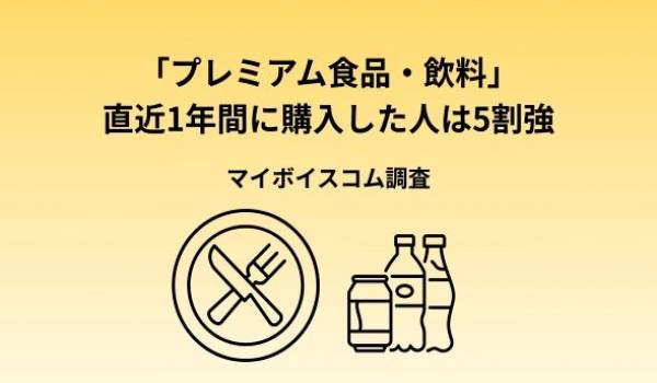 【プレミアム食品・飲料に関する調査】直近1年間にプレミアム食品・飲料を購入した人は5割強。購入理由は「おいしいものを味わいたい」4割強、「贅沢な気分を味わいたい」3割強、「自分へのご褒美」3割