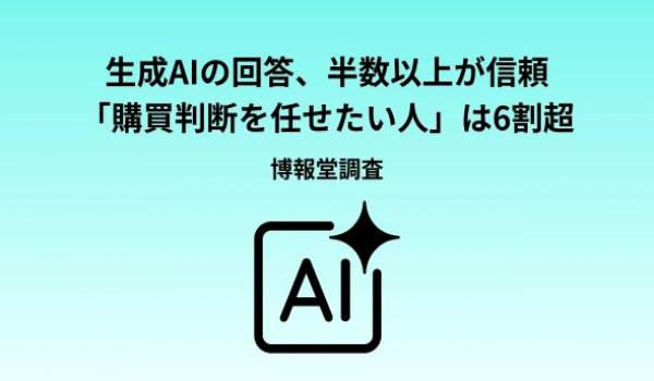 買物の決め手は“レビュー”から“生成AI”へ　生成AIの信頼度はユーザーレビューを超え、約6割が最終判断も委ねたいと回答