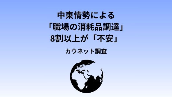 中東情勢の影響による職場の消耗品調達に85％が不安の声。6割超が「代替品提案」や「値上がり前の事前告知」を期待