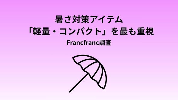 【調査レポート】約9割が夏の「持ち物ストレス」を実感※1夏の持ち物事情から見えた、快適なお出かけの新常識！