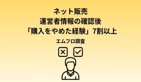 【ネット販売の運営者情報を調べる人はどれくらい？】男女500人アンケート調査
