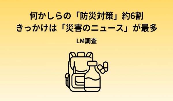 防災対策に関する調査／約6割が防災対策を実施している　非常用持ち出し袋の準備は約4割、定期的な見直しは2割弱