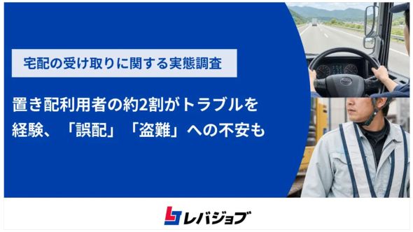 置き配利用者の約2割がトラブルを経験、「誤配」「盗難」への不安がさらなる普及の課題に