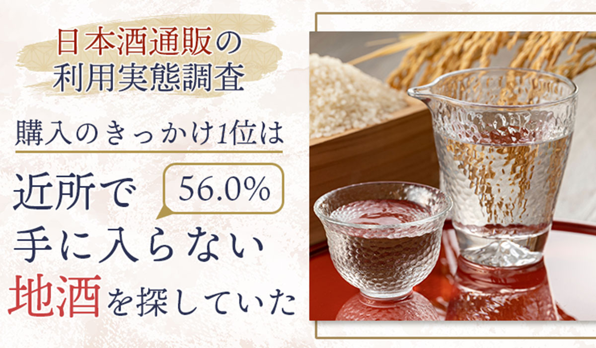 【日本酒通販の利用実態調査】購入のきっかけ1位は「近所で手に入らない地酒を探していた（56.0%）」