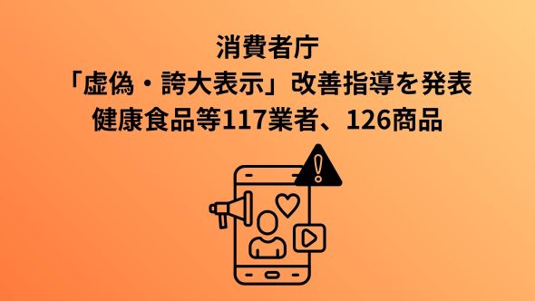 インターネットにおける健康食品等の虚偽・誇大表示に対する改善指導について(令和8年4月～6月)
