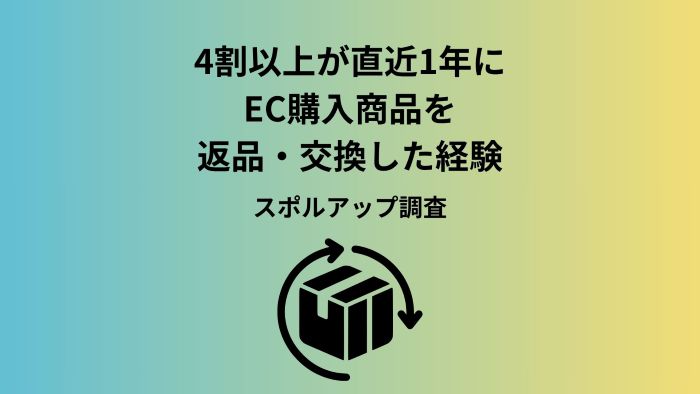 「返品・交換したかったのに、しなかった」EC利用者の32.3%──理由の上位は「手続きが面倒」「返品できない商品」「返送料の自己負担」、経験者の77.9%はその後の買い方に変化