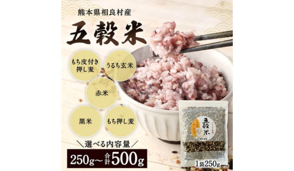 【熊本県相良村ふるさと納税】熊本県 相良村産 ヘルシー 五穀米が選べる容量で受付中