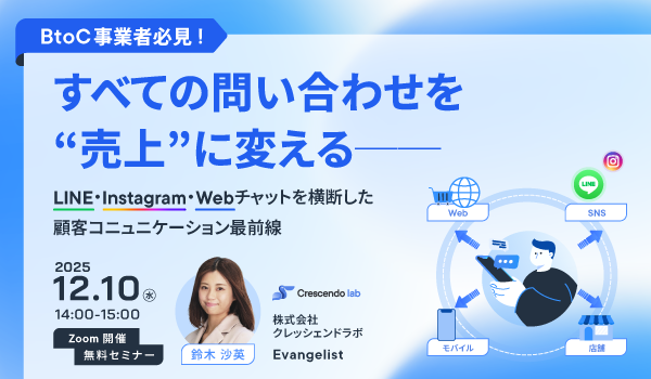 すべての問い合わせを売上に変える– LINE・Instagram・Webチャットを横断した 顧客コミュニケーション最前線